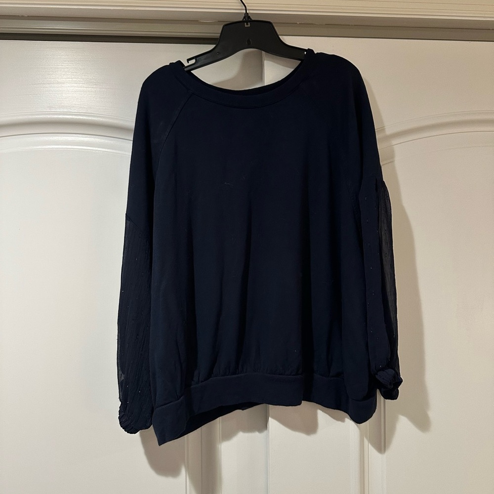 Express Navy Crewneck Pullover Sweater